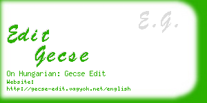 edit gecse business card